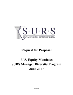 Manager Diversity Program (U.S. Equities) RFP