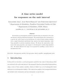 A time series model for responses on the unit interval