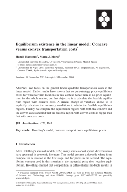 Equilibrium existence in the linear model: Concave versus convex