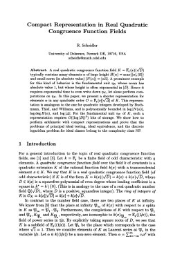Compact representation in real quadratic