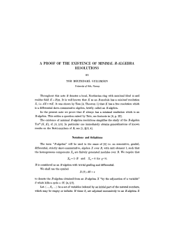 A proof of the existence of minimal R