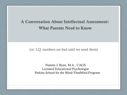 A Conversation About Intellectual Assessment