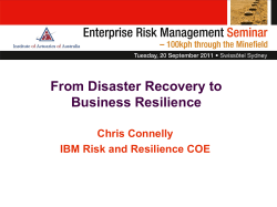 Develop integrated business resilience strategy