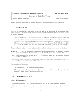 Basic Set Theory - Department of Electrical Engineering