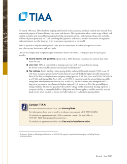 TIAA Tiered Investment Choices