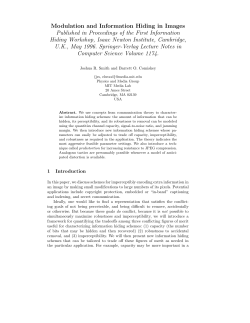 Modulation and Information Hiding in Images