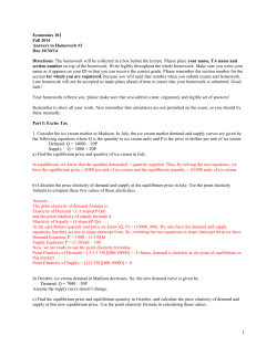 Answers to Homework #3