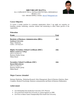 Student example CV