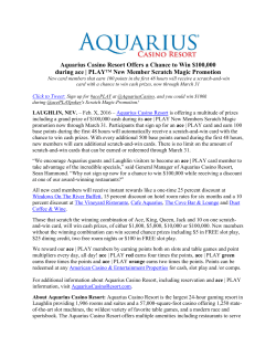 Aquarius Casino Resort Offers a Chance to Win $100,000 during