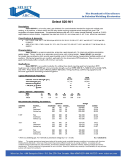 Select 820-Ni1 - Select Arc, Inc.
