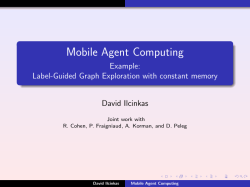 Mobile Agent Computing - Example: Label-Guided Graph