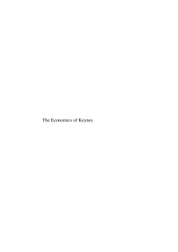 The Economics of Keynes - Post-Keynesian Economics Study Group