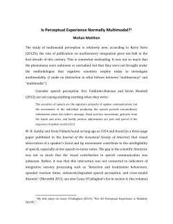 Multimodal Perception