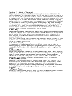 Section II - Code of Conduct