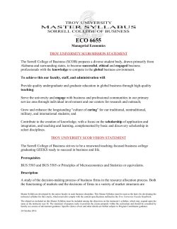 ECO 6655 - Sorrell College of Business