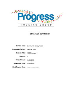 ASB Strategy - Progress Housing Group