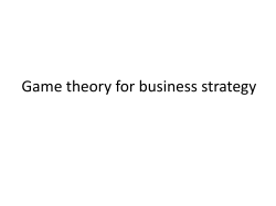 Game theory for business strategy