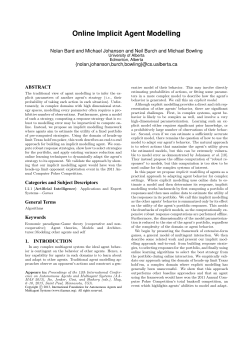 Online Implicit Agent Modelling