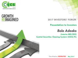 Strategic Drivers (2016 &ndash; 2017)