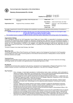 RTF Template - Food and Agriculture Organization of the United