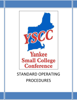 Article III: Rules of the Game - Yankee Small College Conference