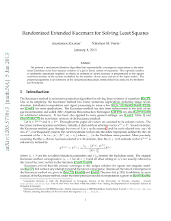 Randomized Extended Kaczmarz for Solving Least Squares