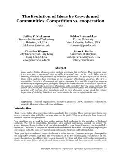 The Evolution of Ideas by Crowds and Communities: Competition vs