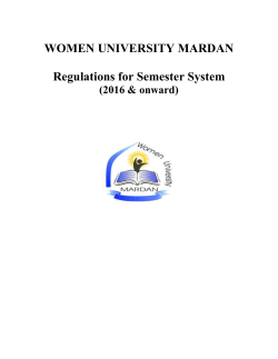Regulations for Semester System