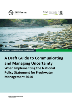 4 Stage 2: Communicating uncertainty and risk