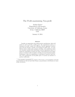 The Profit-maximizing Non-profit