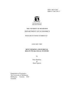 department of economics - Faculty of Business and Economics