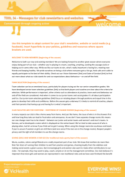 Use this template to adapt content for your club`s newsletter, website