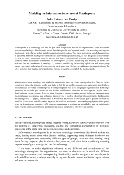 Modeling the Information Structures of Meetingware