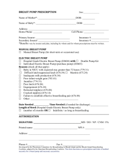 breast pump prescription - Maryland Breastfeeding Coalition