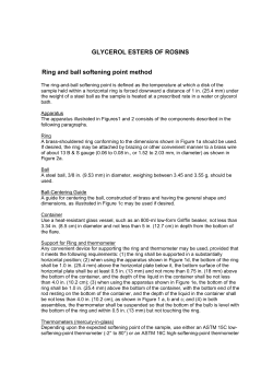 GLYCEROL ESTERS OF ROSINS Ring and ball softening point