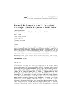 Economic Preferences or Attitude Expressions?: An Analysis of
