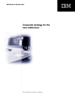 Corporate strategy for the new millennium