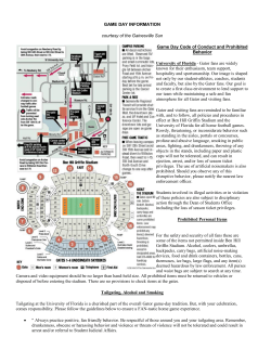 Game Day Code of Conduct and Prohibited Behavior