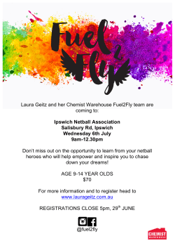 Laura Geitz and her Chemist Warehouse Fuel2Fly team are coming