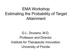 Presentation - Estimating the probability of target attainment