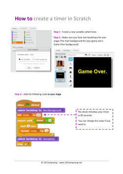 How to create a timer in Scratch