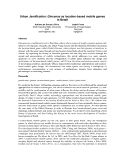 Urban Jamification: Gincanas as location