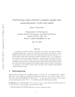 Partitioning edge-coloured complete graphs into