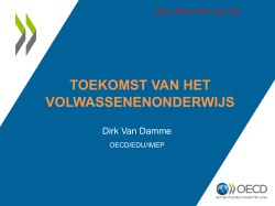 Toekomst van het volwassenenonderwijs - Dirk Van Damme