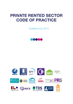 Private Rented Sector Code of Practice