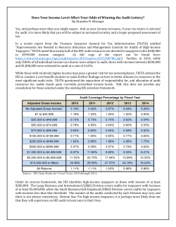 Does Your Income Level Affect Your Odds of Winning the Audit