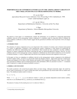 Performance of Confidence Intervals on the Among Group Variance