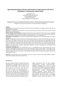 Age-Dependent Risk of Stroke and Death in Young Patients with