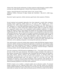 Abstract title: Improving the performance of urban expansion models