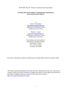 Bias in Political Communication Experiments